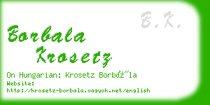 borbala krosetz business card